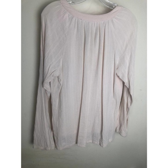 Cynthia Rowley long sleeve top, size XL, in beige. - Picture 3 of 4